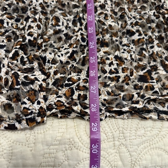 Animal print semi-sheer sleeveless tunic tank - super cute! Women's XL - Picture 5 of 5